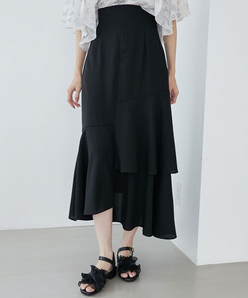 MAJESTIC LEGON（マジェスティックレゴン）の「ランダムティアードスカート（スカート・レディース・ブラック/アイボリー/ベージュ/グレー系その他・MEDIUM）」の20枚目の写真