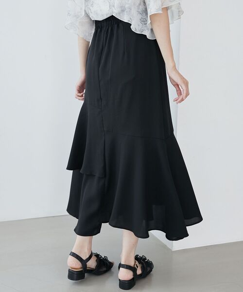 MAJESTIC LEGON（マジェスティックレゴン）の「ランダムティアードスカート（スカート・レディース・ブラック/アイボリー/ベージュ/グレー系その他・MEDIUM）」の22枚目の写真