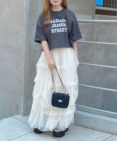 INGNI（イング）の「タックチュールスカート（スカート・レディース・ブラック/グレー/オフホワイト・FREE）」の14枚目の写真