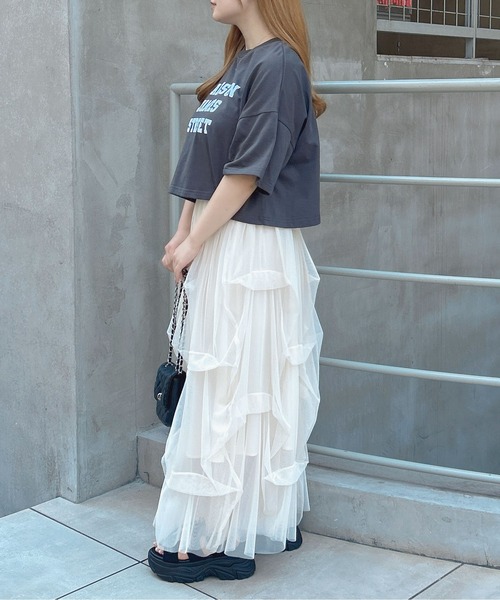 INGNI（イング）の「タックチュールスカート（スカート・レディース・ブラック/グレー/オフホワイト・FREE）」の15枚目の写真