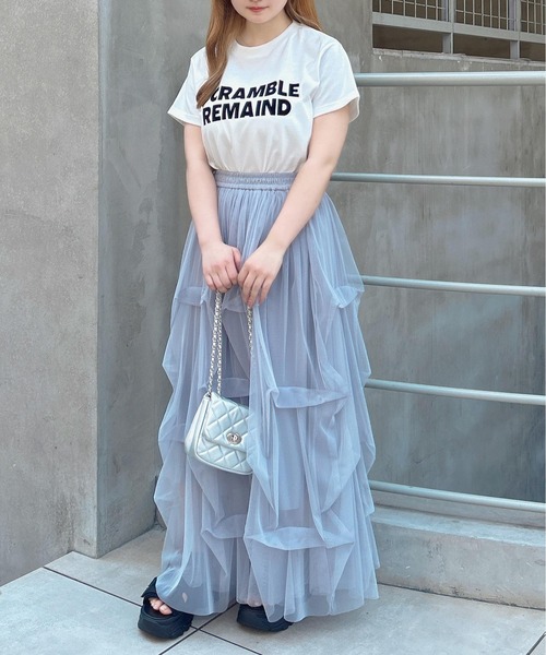 INGNI（イング）の「タックチュールスカート（スカート・レディース・ブラック/グレー/オフホワイト・FREE）」の22枚目の写真