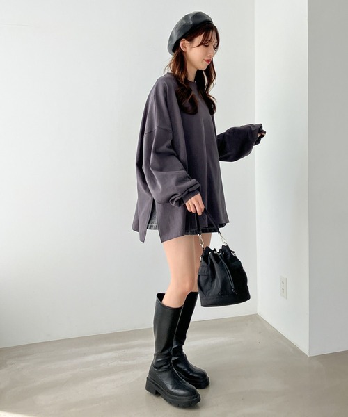 Heather(ヘザー)の「ベレー 140151(ハンチング/ベレー帽・レディース・ブラック/ベージュ・ONE SIZE)」の7枚目の写真