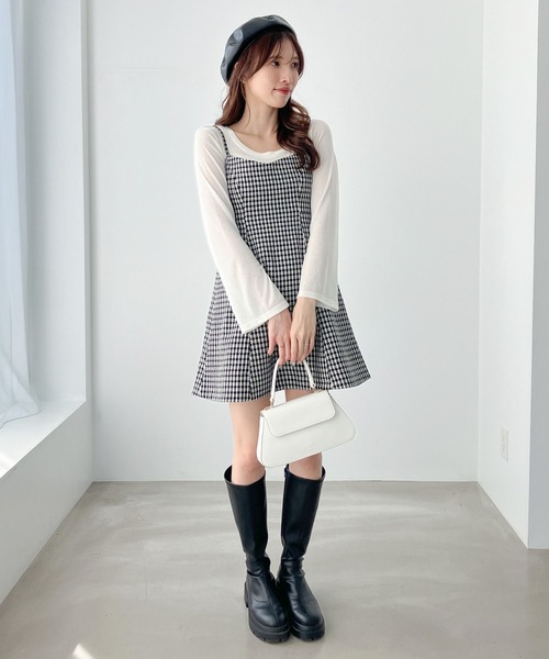 Heather(ヘザー)の「ベレー 140151(ハンチング/ベレー帽・レディース・ブラック/ベージュ・ONE SIZE)」の4枚目の写真