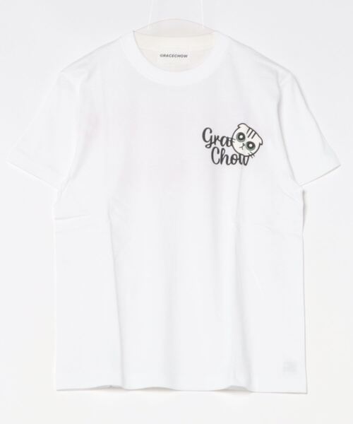 NO WAY(ノーウェイ)の「/Grace Chow/グレース チョウ/Graphic/Design T(Tシャツ/カットソー・レディース・ブラック/ホワイト・MEDIUM/SMALL)」の1枚目の写真