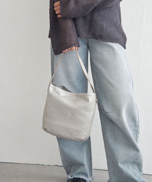 セール】COOCO シュリンクレザーシンプルワンショルダーバッグ