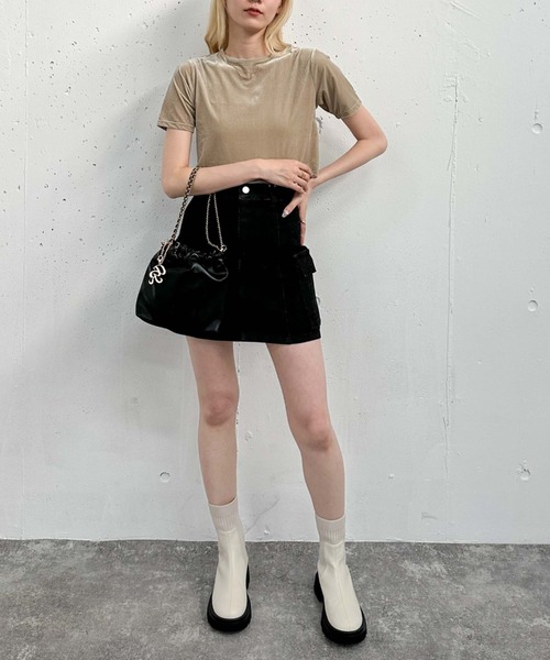 archives（アルシーヴ）の「ストレッチデニムカーゴミニスカート（デニムスカート・レディース・ブラック/ネイビー・SMALL/MEDIUM）」の19枚目の写真