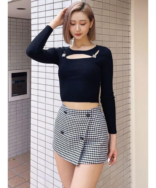 GYDA（ジェイダ）の「Original Gエンブレムボタンスカートライクショートパンツ（スカート・レディース・ブラック/その他1・FREE）」の12枚目の写真