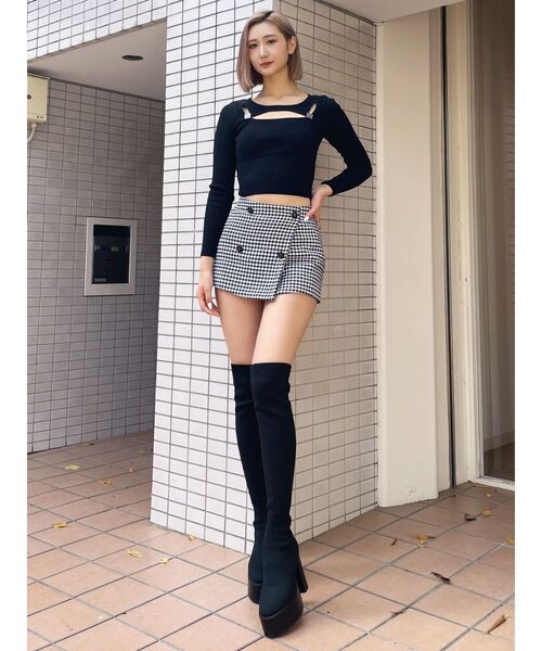 GYDA（ジェイダ）の「Original Gエンブレムボタンスカートライクショートパンツ（スカート・レディース・ブラック/その他1・FREE）」の15枚目の写真