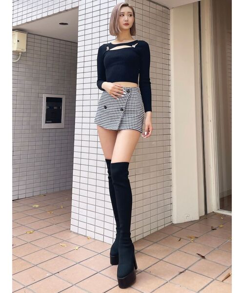 GYDA（ジェイダ）の「Original Gエンブレムボタンスカートライクショートパンツ（スカート・レディース・ブラック/その他1・FREE）」の17枚目の写真