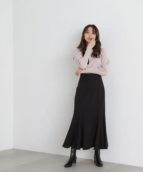 NATURAL BEAUTY BASIC(ナチュラルビューティーベーシック)の「◇バイカラーサイドボウタイニット(ニット/セーター・レディース・ベージュ系その他/ピンク系その他/ブラック系その他・FREE)」の12枚目の写真