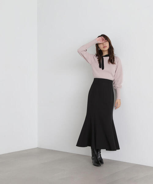 NATURAL BEAUTY BASIC(ナチュラルビューティーベーシック)の「◇バイカラーサイドボウタイニット(ニット/セーター・レディース・ベージュ系その他/ピンク系その他/ブラック系その他・FREE)」の16枚目の写真
