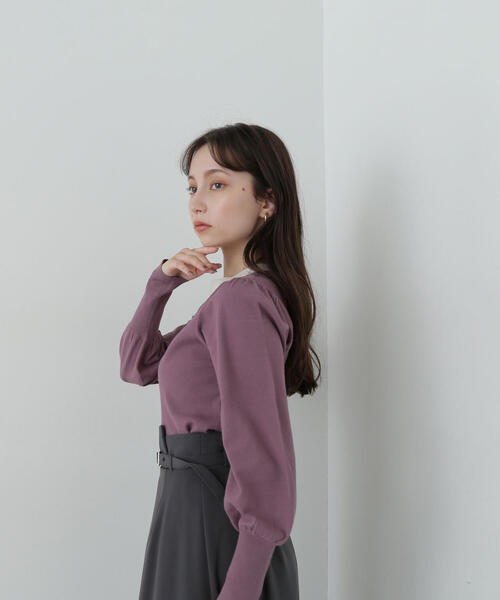 NATURAL BEAUTY BASIC(ナチュラルビューティーベーシック)の「◇バイカラーサイドボウタイニット(ニット/セーター・レディース・ベージュ系その他/ピンク系その他/ブラック系その他・FREE)」の22枚目の写真