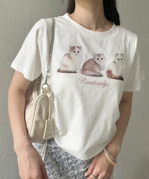 one after another NICE CLAUP(ワンアフターアナザーナイスクラップ)の「ドロストアソートTシャツ(Tシャツ/カットソー・レディース・グレー系/ホワイト系1/ホワイト系2/ブラウン系・FREE)」の20枚目の写真
