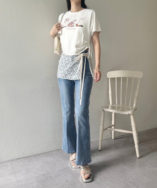one after another NICE CLAUP(ワンアフターアナザーナイスクラップ)の「ドロストアソートTシャツ(Tシャツ/カットソー・レディース・グレー系/ホワイト系1/ホワイト系2/ブラウン系・FREE)」の19枚目の写真