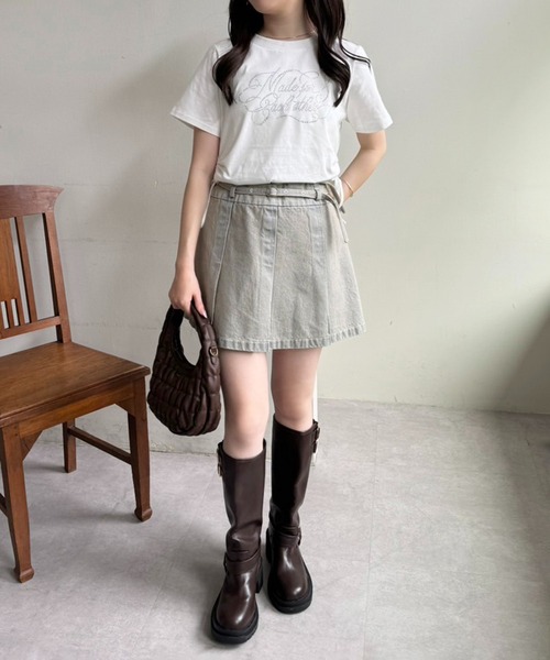 one after another NICE CLAUP(ワンアフターアナザーナイスクラップ)の「ドロストアソートTシャツ(Tシャツ/カットソー・レディース・グレー系/ホワイト系1/ホワイト系2/ブラウン系・FREE)」の8枚目の写真