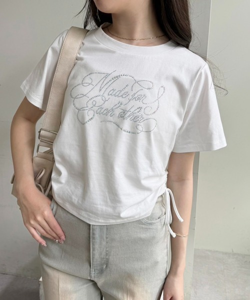 one after another NICE CLAUP(ワンアフターアナザーナイスクラップ)の「ドロストアソートTシャツ(Tシャツ/カットソー・レディース・グレー系/ホワイト系1/ホワイト系2/ブラウン系・FREE)」の13枚目の写真