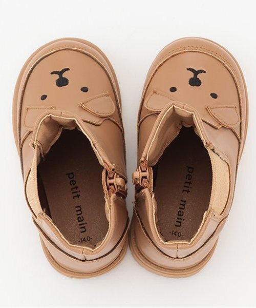 petit main（プティマイン）の「モチーフショートブーツ（ブーツ・キッズ・グレー/ライトベージュ・14cm/15cm/16cm/17cm）」の9枚目の写真