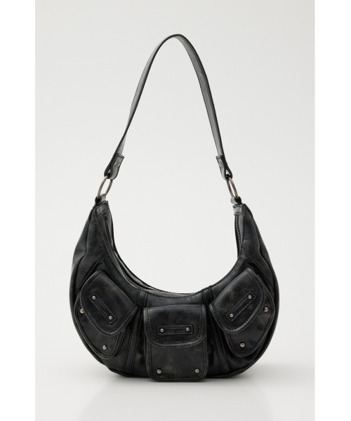 SLY（スライ）の「FLAP PK MOON BAG フラップ ポケット ムーン バッグ（ショルダーバッグ・レディース・ブラック/アイボリー・FREE）」の16枚目の写真