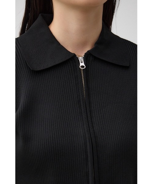 AZUL by moussy（アズールバイマウジー）の「ダブルジップリブニットカーディガン（カーディガン/ボレロ・レディース・レッド/アイボリー/ブラック/ダークグリーン・FREE）」の21枚目の写真