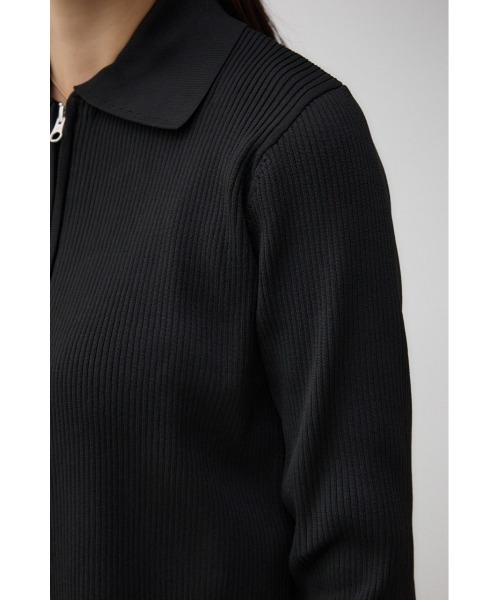 AZUL by moussy（アズールバイマウジー）の「ダブルジップリブニットカーディガン（カーディガン/ボレロ・レディース・レッド/アイボリー/ブラック/ダークグリーン・FREE）」の22枚目の写真