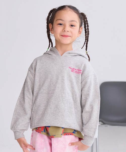 Life Support Products（ライフサポートプロダクツ）の「裏毛プリントパーカー（パーカー・キッズ・オフホワイト/杢グレー/オレンジ/ブラック・120/110/100/95/90/80/150/140/130）」の3枚目の写真