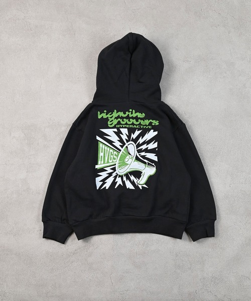 Life Support Products（ライフサポートプロダクツ）の「裏毛プリントパーカー（パーカー・キッズ・オフホワイト/杢グレー/オレンジ/ブラック・120/110/100/95/90/80/150/140/130）」の20枚目の写真