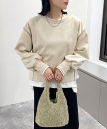 フェイクスエードダンボールプルオーバー