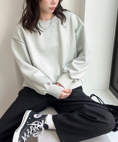 【セール】フェイクスエードダンボールプルオーバー（Tシャツ/カットソー）｜fredy emue（フレディエミュ）