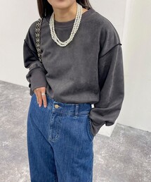 fredy emue（フレディエミュ）の「フェイクスエードダンボールプルオーバー（Tシャツ/カットソー）」