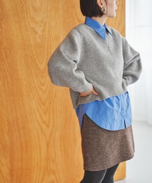 F by ROSSO | F by ROSSO　ハミルトンボリュームスリーブ畦ニット(ニット/セーター)