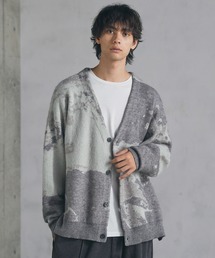 ルーズシルエットモヘアライクサイドスリットカーディガン