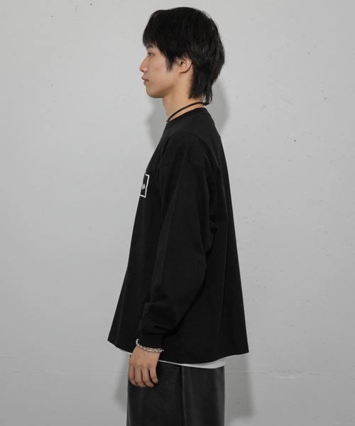 SENSE OF PLACE by URBAN RESEARCH(センスオブプレイスバイアーバンリサーチ)の「『別注』BASQUIAT×SENSE OF PLACE ロゴロングスリーブTシャツ(Tシャツ/カットソー・メンズ・ホワイト/ブラック/ライトブルー・LARGE/MEDIUM)」の15枚目の写真