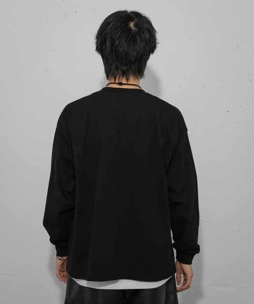 SENSE OF PLACE by URBAN RESEARCH(センスオブプレイスバイアーバンリサーチ)の「『別注』BASQUIAT×SENSE OF PLACE ロゴロングスリーブTシャツ(Tシャツ/カットソー・メンズ・ホワイト/ブラック/ライトブルー・LARGE/MEDIUM)」の16枚目の写真