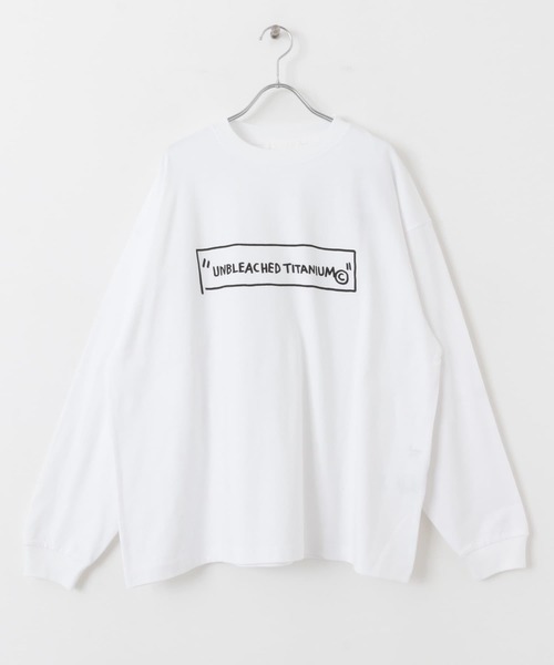 SENSE OF PLACE by URBAN RESEARCH(センスオブプレイスバイアーバンリサーチ)の「『別注』BASQUIAT×SENSE OF PLACE ロゴロングスリーブTシャツ(Tシャツ/カットソー・メンズ・ホワイト/ブラック/ライトブルー・LARGE/MEDIUM)」の18枚目の写真