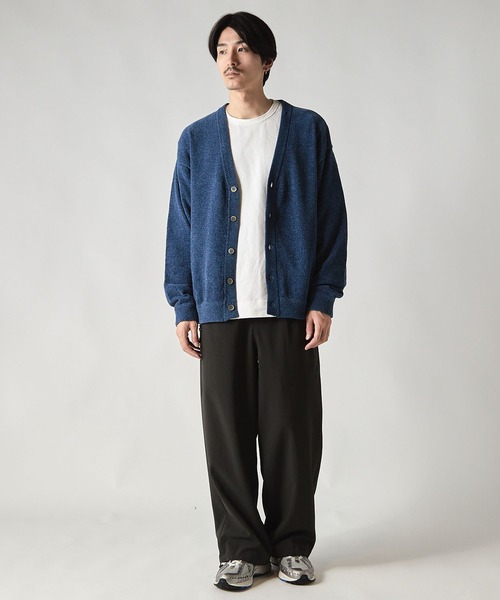 UNION STATION（ユニオンステーション）の「*WEB限定  リラックスフィット モールニットカーディガン（カーディガン/ボレロ・メンズ・ブルー/ブラック/オレンジ・MEDIUM/LARGE）」の13枚目の写真