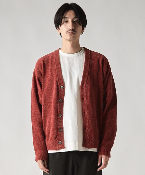 UNION STATION（ユニオンステーション）の「*WEB限定  リラックスフィット モールニットカーディガン（カーディガン/ボレロ・メンズ・ブルー/ブラック/オレンジ・MEDIUM/LARGE）」の15枚目の写真