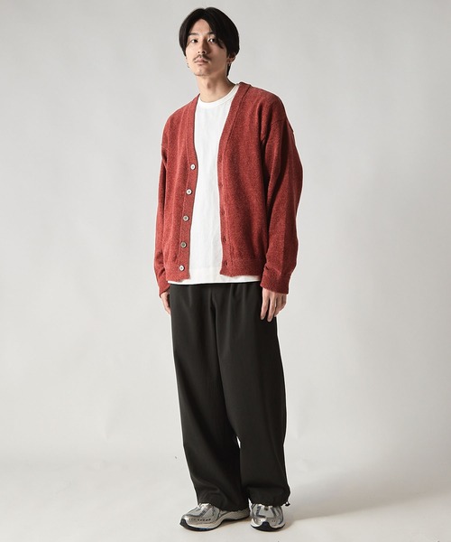 UNION STATION（ユニオンステーション）の「*WEB限定  リラックスフィット モールニットカーディガン（カーディガン/ボレロ・メンズ・ブルー/ブラック/オレンジ・MEDIUM/LARGE）」の19枚目の写真