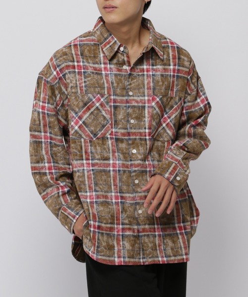 【セール】V2／VINTAGE チェックシャツ（シャツ/ブラウス）｜V2（ブイツー）