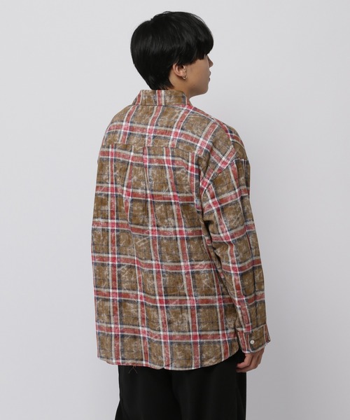 V2(ブイツー)の「V2/VINTAGE チェックシャツ(シャツ/ブラウス・メンズ・ブラウン/ブルー・SMALL/MEDIUM)」の8枚目の写真