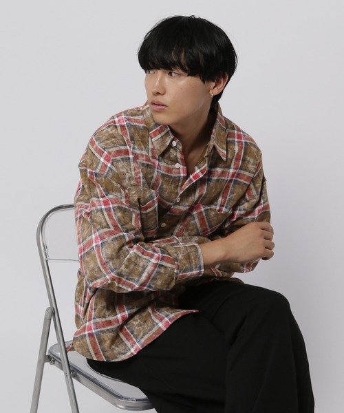 V2(ブイツー)の「V2/VINTAGE チェックシャツ(シャツ/ブラウス・メンズ・ブラウン/ブルー・SMALL/MEDIUM)」の10枚目の写真