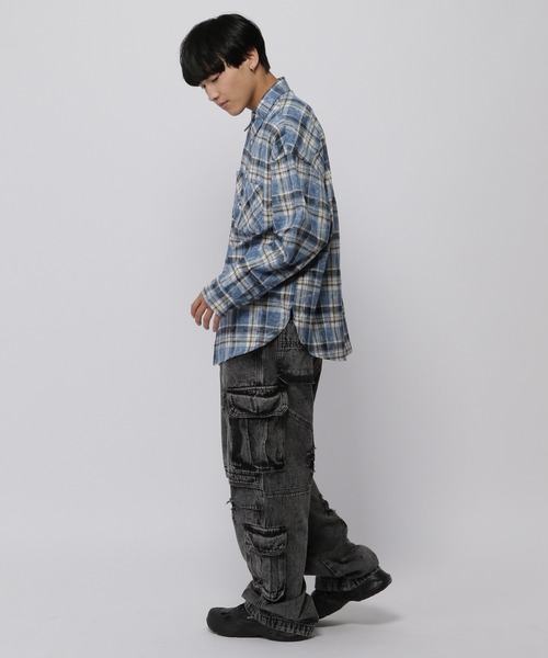 V2(ブイツー)の「V2/VINTAGE チェックシャツ(シャツ/ブラウス・メンズ・ブラウン/ブルー・SMALL/MEDIUM)」の12枚目の写真