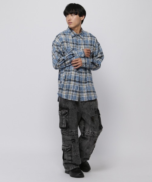 V2(ブイツー)の「V2/VINTAGE チェックシャツ(シャツ/ブラウス・メンズ・ブラウン/ブルー・SMALL/MEDIUM)」の11枚目の写真