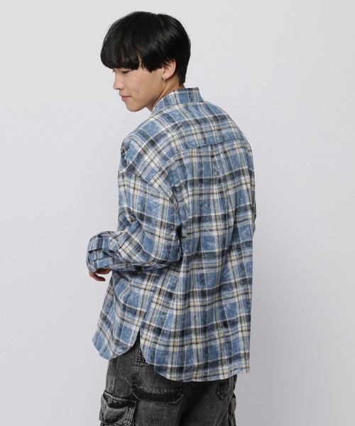 V2(ブイツー)の「V2/VINTAGE チェックシャツ(シャツ/ブラウス・メンズ・ブラウン/ブルー・SMALL/MEDIUM)」の14枚目の写真