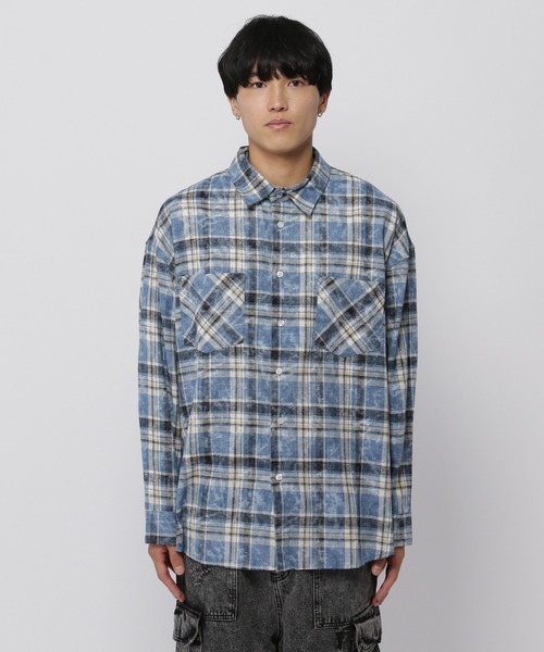 V2(ブイツー)の「V2/VINTAGE チェックシャツ(シャツ/ブラウス・メンズ・ブラウン/ブルー・SMALL/MEDIUM)」の17枚目の写真