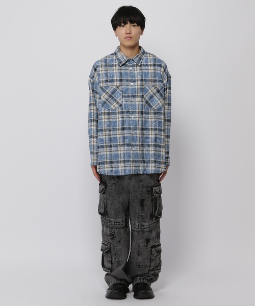 V2(ブイツー)の「V2/VINTAGE チェックシャツ(シャツ/ブラウス・メンズ・ブラウン/ブルー・SMALL/MEDIUM)」の20枚目の写真