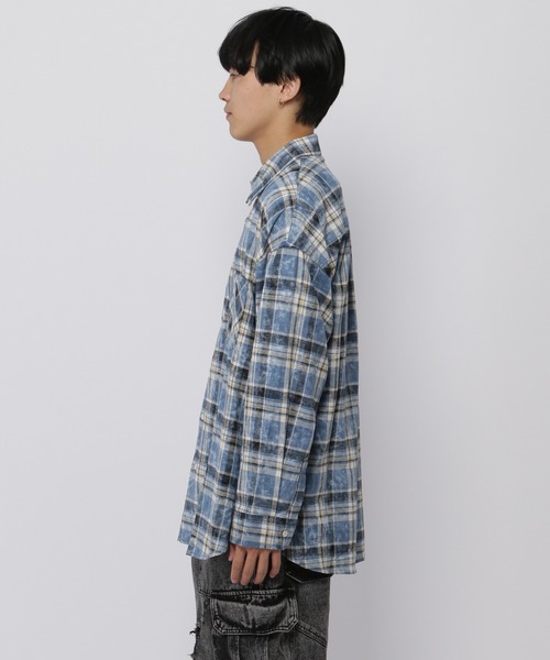 V2(ブイツー)の「V2/VINTAGE チェックシャツ(シャツ/ブラウス・メンズ・ブラウン/ブルー・SMALL/MEDIUM)」の22枚目の写真