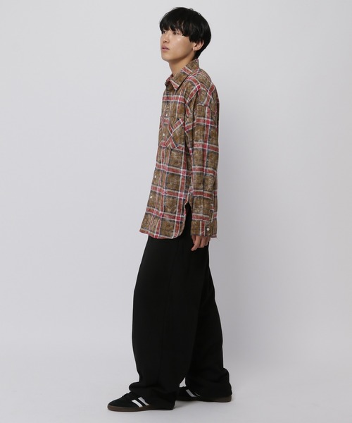 V2(ブイツー)の「V2/VINTAGE チェックシャツ(シャツ/ブラウス・メンズ・ブラウン/ブルー・SMALL/MEDIUM)」の4枚目の写真