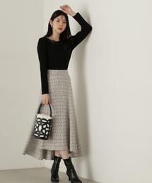 PROPORTION BODY DRESSING | ミックスツイードフレアスカート / 1214220007(スカート)