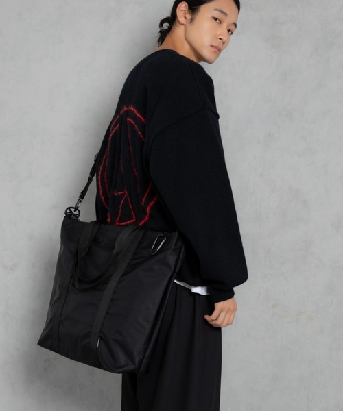 【ADAMPATEK/アダムパテック】firm polyester tote bag / ポリエステルビッグトートバッグ（トートバッグ）｜ADAM PATEK（アダムパテック）