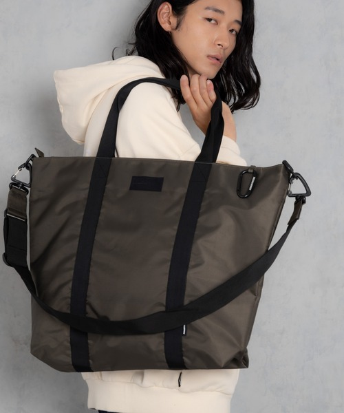 【ADAMPATEK/アダムパテック】firm polyester tote bag / ポリエステルビッグトートバッグ（トートバッグ）｜ADAM PATEK（アダムパテック）
